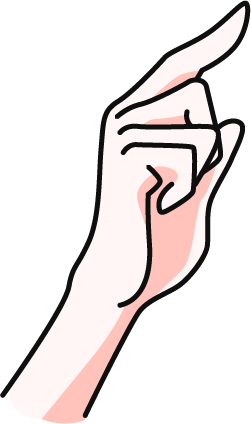 Left hand cupping
